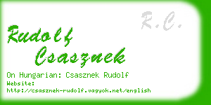 rudolf csasznek business card